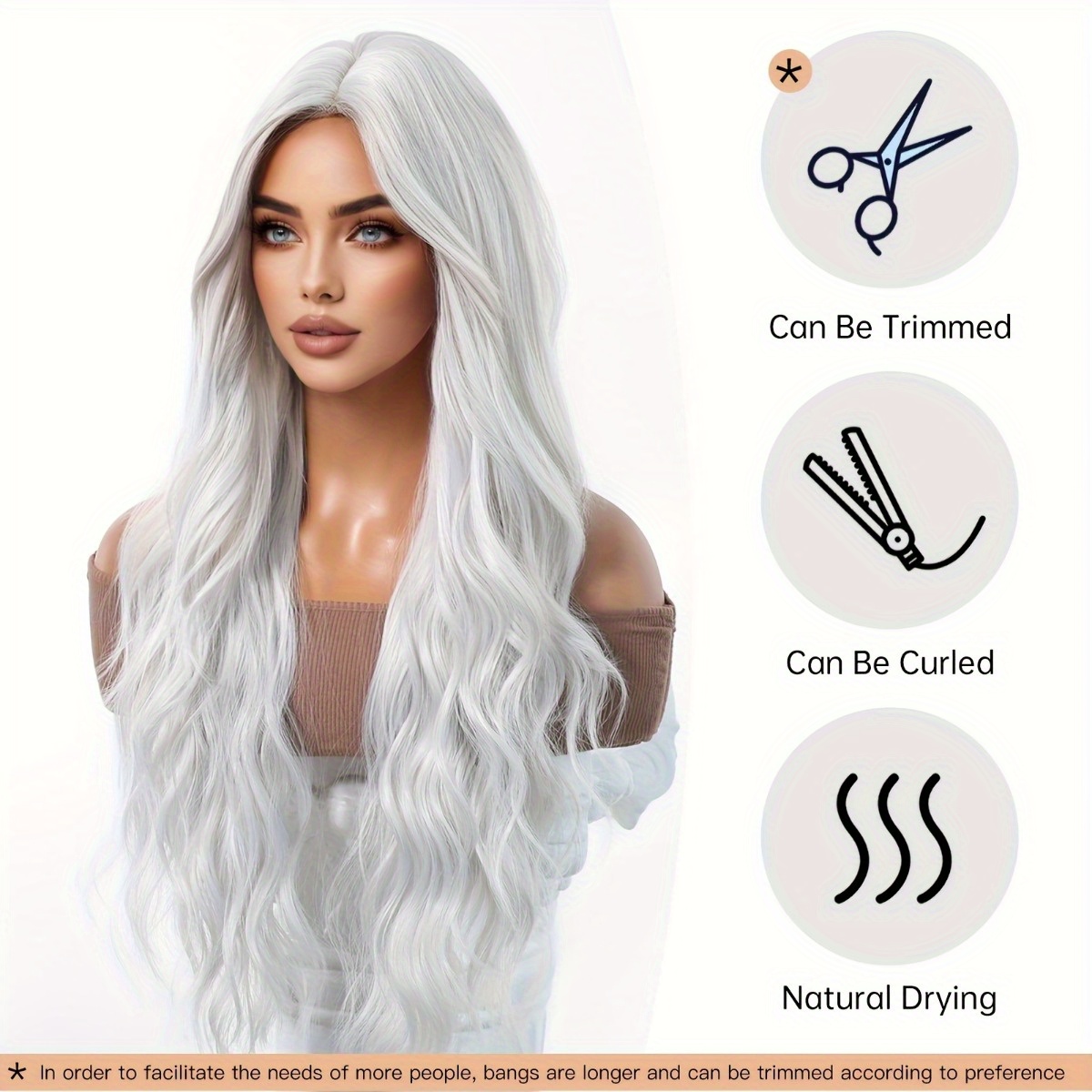 Wig Serat Sintetis Merek Anxin - Hair Care Curly Hair ulasan dan harga