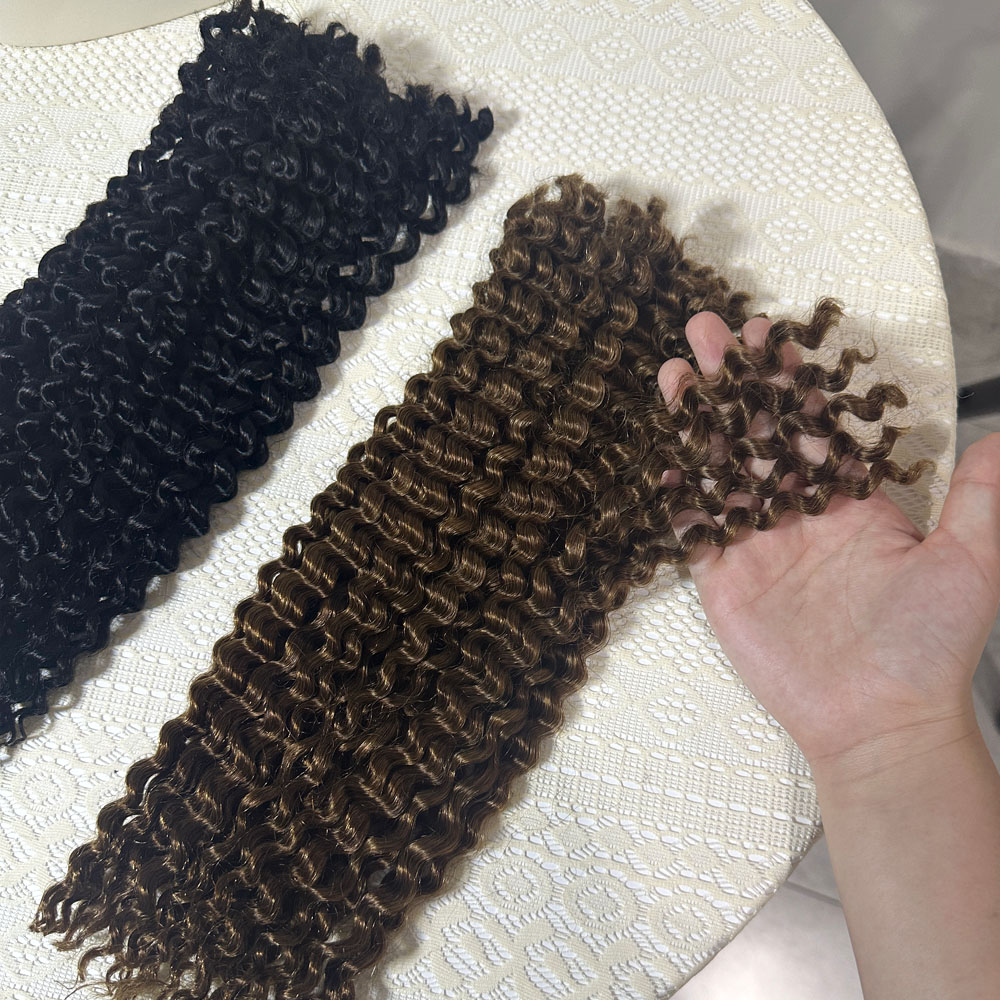 Rambut Manusia Asli 100% 14-18 - Hair Care Curly Hair ulasan dan harga