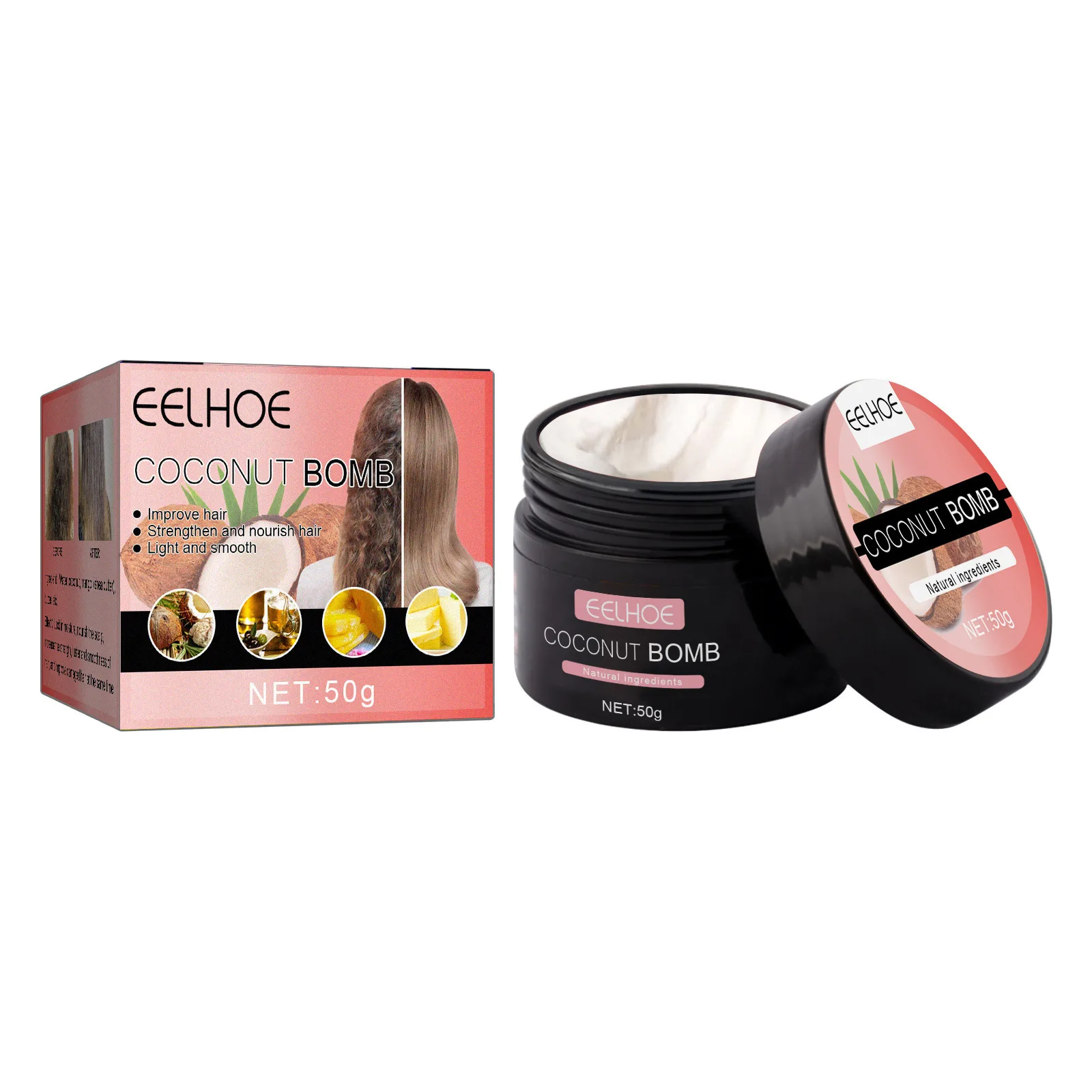 Masker Rambut Bergizi Kelapa P - Hair Care Hair Mask ulasan dan harga