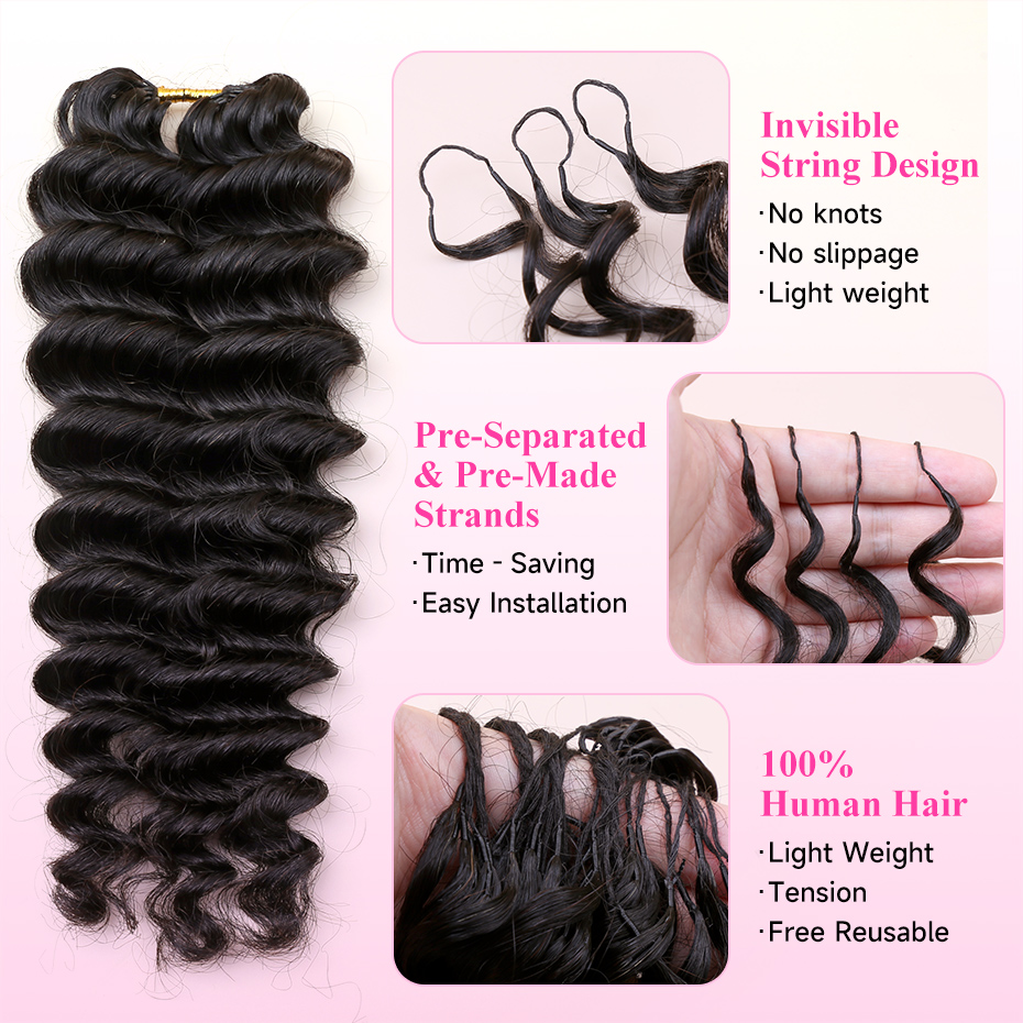 Rambut Asli Manusia Deep Wave  - Hair Care Curly Hair ulasan dan harga