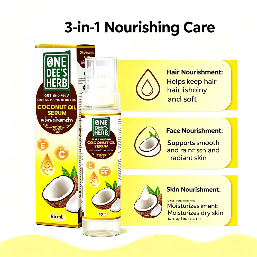 Serum Minyak Kelapa Herbal Tha - Hair Care Oil Serum ulasan dan harga