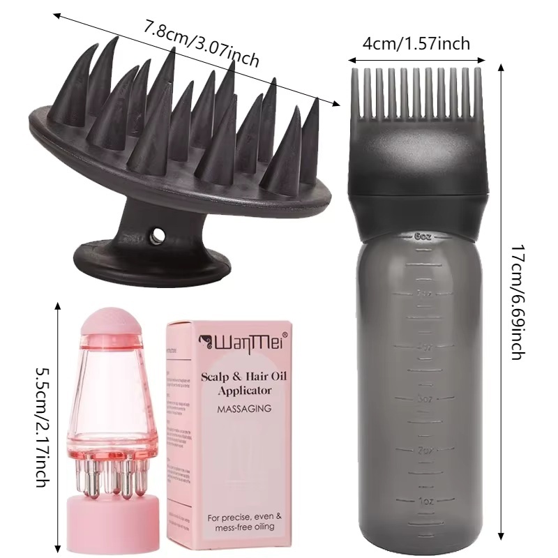 3 Buah Set Aplikator Minyak Ra - Hair Care Oil Serum ulasan dan harga