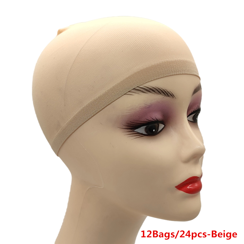 12Bag/24pcs Ukuran Bebas Fashi - Wig Cap Stocking ulasan dan harga